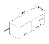 Hanah Home Armario Multiusos BA120 - 2670 Nogal y Blanco