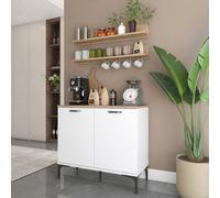 Hanah Home Armario Multiusos Blanco y Nogal