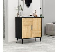 Hanah Home Armario Multiusos Darien - Madera Negra, Roble Zafiro