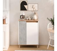 Hanah Home Armario Multiusos Nord - ND16-SW Blanco, Roble y Gris