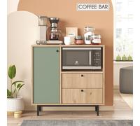 Hanah Home Armario multiusos RE1-SY Roble y Verde