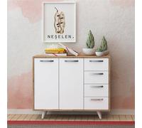 Hanah Home Armario Multiusos Waga Roble y Blanco