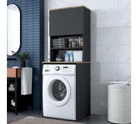 Hanah Home Armario para Lavadora KD101 - 2674 Nogal y Antracita