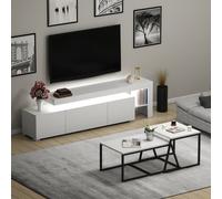 Hanah Home Beliz - Conjunto de muebles de salón blanco