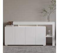 Hanah Home Beliz - Consola Blanca con Luces LED