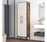 Hanah Home Berlin A Armario Multiusos Nogal y Blanco