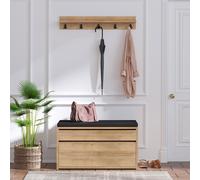Hanah Home Boby Soporte de Pasillo Roble y Negro