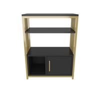 Hanah Home Bookshelf, Anthracite Gold, Talla única