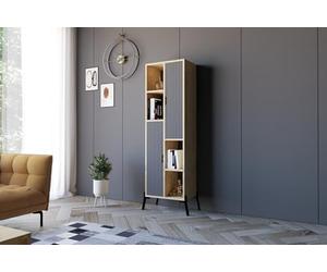 Hanah Home Bookshelf, Zafiro Roble Antracita, Talla única
