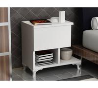 Hanah Home Cast Mesilla de Noche Blanca