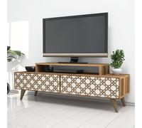 Hanah Home City Soporte de TV Nogal y Crema