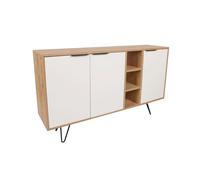 Hanah Home Clara Console - Roble y Blanco