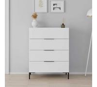 Hanah Home Cómoda Blanca con 4 Cajones