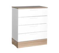 Hanah Home Cómoda de 5 Cajones Roble y Blanco