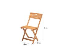 Hanah Home Conjunto de mesa y sillas My001A de madera de haya