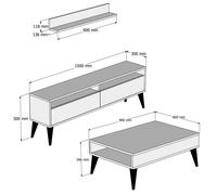 Hanah Home Conjunto de Muebles de Salón Best - Crema