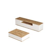 Hanah Home Conjunto de Muebles de Salón Fr17-Aw Pino Atlántico y Blanco