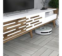Hanah Home Conjunto de muebles de salón Valensiya, Nogal y Blanco