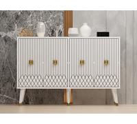 Hanah Home Consola Blanco y Oro