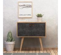 Hanah Home Consola Dencia en Roble y Gris Oscuro