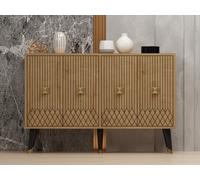 Hanah Home Consola Sapphire Oak y Gold