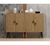 Hanah Home Consola Sapphire Oak y Gold