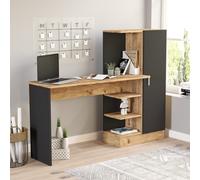 Hanah Home Ct2-Ab Escritorio de Estudio Pino Atlántico y Negro