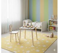 Hanah Home Deer One Chair Set - Marrón y blanco