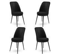 Hanah Home Dexa - Negro (Set de 4 sillas)