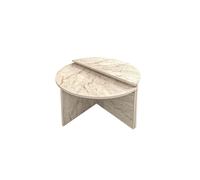 Hanah Home Dolunay - Travertino Juego de Mesas de Centro