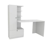 Hanah Home Domingos - Mesa de estudio con estantería, Blanco