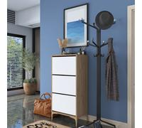 Hanah Home EB116 - 4717 Armario para Zapatos Nogal y Blanco