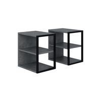 Hanah Home Echo - Retro Grey Juego de Mesas Auxiliares