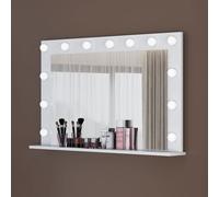 Hanah Home EF110 - 5167 Mesa de maquillaje blanca con 13 focos