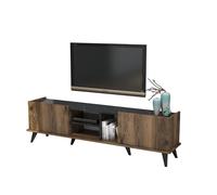 Hanah Home Elegante 1330 Soporte para TV Nogal y Negro