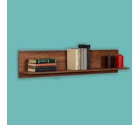 Hanah Home Elegante Estante de Pared, 120 cm x 25 cm x 20 cm, Tablero de partículas Recubierto de melamina 100% de Grosor, 16 mm de Grosor, Colores Oslo y Nogal, decoración Moderna