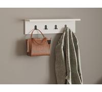 Hanah Home Elegante estante de pared, blanco, 60 x 14,5 x 16,3 cm, 100% melamina, 18 mm de grosor, estante colgante multiuso para almacenamiento adicional