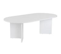 Hanah Home Elegante Mesa de café Blanco, 119 x 60 x 39,8 cm, 100% melamina, 18 mm de Grosor, diseño Moderno para Sala de Estar y salón