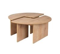 Hanah Home Elegante Mesa de café de Roble de 90 cm de diámetro, 41 cm de Altura, 100% melamina, 18 mm de Grosor, Salas de Estar Modernas y Espacios acogedores