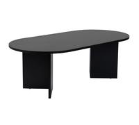 Hanah Home Elegante Mesa de café Negro, 119 cm x 39,8 cm x 60 cm, 100% melamina, 18 mm de Grosor, diseño Moderno para Sala de Estar y salón