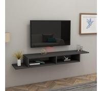 Hanah Home Elegante Soporte para TV, Color Antracita, 120 x 29,6 x 18,2 cm, 100% melamina, 18 mm de Grosor, diseño Moderno para Salas de Estar y Espacios de Entretenimiento
