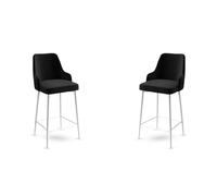 Hanah Home Enox Taburetes de Bar Negro y Blanco (2 Piezas)