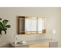 Hanah Home Espejo Pierre - Bronce, Blanco