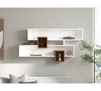 Hanah Home Estantería de Pared Karen Nogal y Blanco