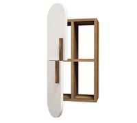 Hanah Home Estantería de Pared Nogal y Blanco