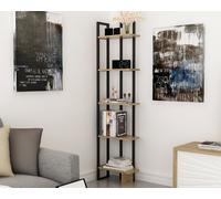 Hanah Home Estantería Moderna-Industrial Roble y Negro