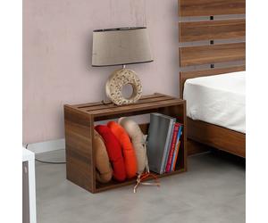 Hanah Home Fuga - Mesilla de noche Nogal