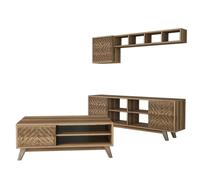 Hanah Home Inci - Conjunto de muebles de salón Nogal