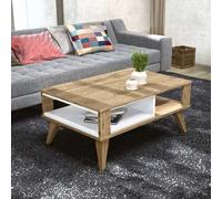 Hanah Home Ionis Mesa de Centro Roble y Blanco