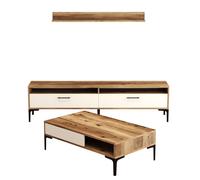 Hanah Home Istanbul Conjunto de Muebles de Salón Nogal y Crema